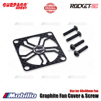 Surpass Hobby Rocket-RC Carbon Graphite Fan Cover & Screw Use for 30x30mm / 40x40mm RC Motor Electric Regulating Fan Protection Cover