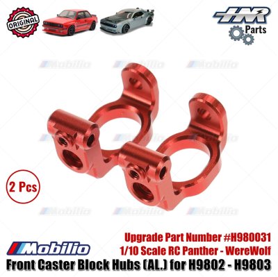 HNR Upgrade Part #H980031 Front Caster Block (AL.) for RC H9802 H9803 1/10 Panther WereWolf RC Car On-Road