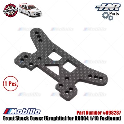 HNR Part #H98287 Front Shock Tower (Graphite) for H9804 1/10 FoxHound RC Rally Car