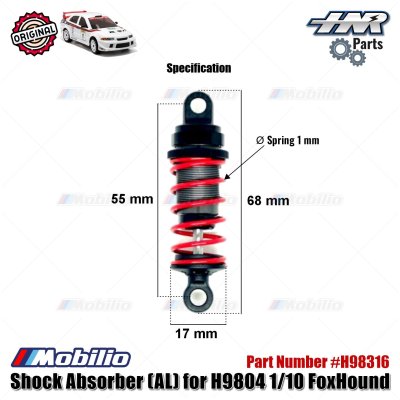 HNR Part #H98316 Shock Absorber (AL.) for H9804 1/10 FoxHound RC Rally Car