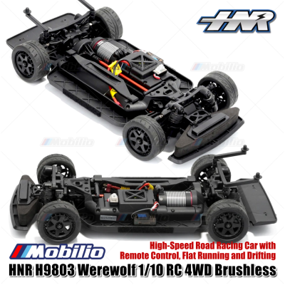 HNR H9803 Werewolf 1/10 RC 4WD Brushless High-Speed Road Racing Car with Remote Control Flat Running and Drifting