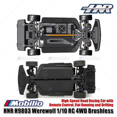 HNR H9803 Werewolf 1/10 RC 4WD Brushless High-Speed Road Racing Car with Remote Control Flat Running and Drifting