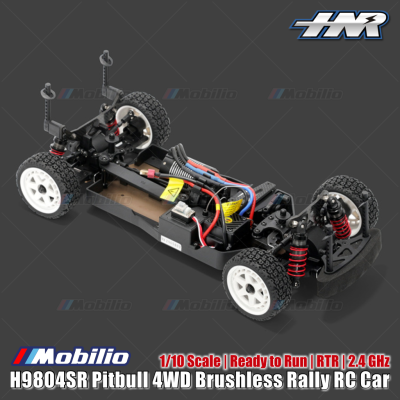 HNR H9804SR Pitbull 4WD Brushless Rally RC Car 1/10 Scale Ready to Run RTR 2.4 GHz