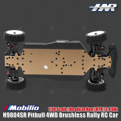 HNR H9804SR Pitbull 4WD Brushless Rally RC Car 1/10 Scale Ready to Run RTR 2.4 GHz
