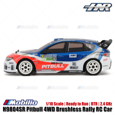 HNR H9804SR Pitbull 4WD Brushless Rally RC Car 1/10 Scale Ready to Run RTR 2.4 GHz