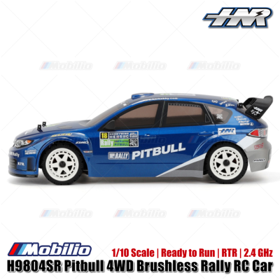 HNR H9804SR Pitbull 4WD Brushless Rally RC Car 1/10 Scale Ready to Run RTR 2.4 GHz