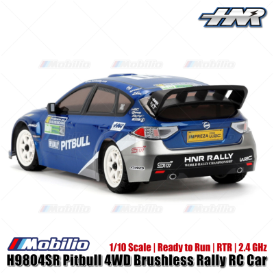 HNR H9804SR Pitbull 4WD Brushless Rally RC Car 1/10 Scale Ready to Run RTR 2.4 GHz