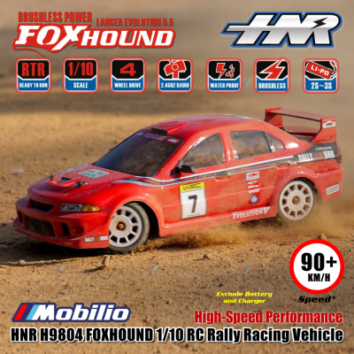 HNR H9804 FOXHOUND Lancer 1/10 RC Rally Racing Vehicle Brushless Power Remote Control Car RTR