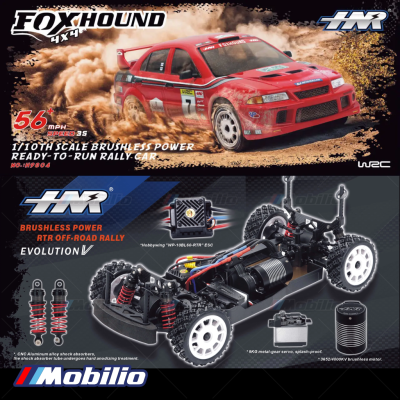 HNR H9804 FOXHOUND Lancer 1/10 RC Rally Racing Vehicle Brushless Power Remote Control Car RTR