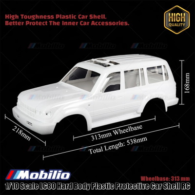 1/10 Scale LC80 Hard Body Plastic Protective Car Shell RC Wheelbase 313 mm