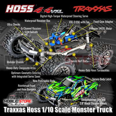 Traxxas Hoss 1/10 RTR Monster Truck 3S Brushless 4X4 VXL TQi TSM