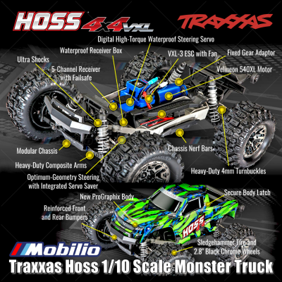 Traxxas Hoss 1/10 RTR Monster Truck 3S Brushless 4X4 VXL TQi TSM