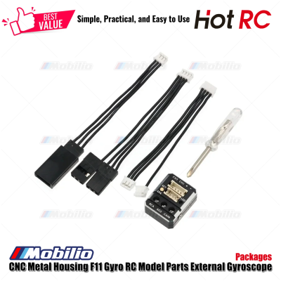 HotRC F11 Gyro RC Model Parts External Gyroscope CNC Metal Housing for RC Cars Drift Racing Rally Speed Boats