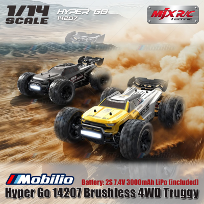 MJX Hyper Go 14207 62KPH Brushless 1:14 Scale Truck with Battery 2S 7.4V 3000mAh LiPo (included)