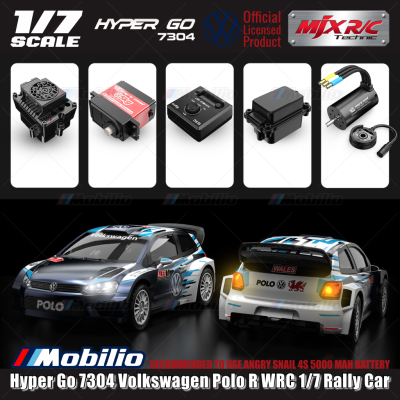 MJX Hyper Go 7304 VW Polo Brushless 1:7 Scale Drift Rally Car - 61KPH 4S LiPo without Battery & Charger
