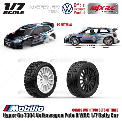 MJX Hyper Go 7304 VW Polo Brushless 1:7 Scale Drift Rally Car - 61KPH 4S LiPo without Battery & Charger
