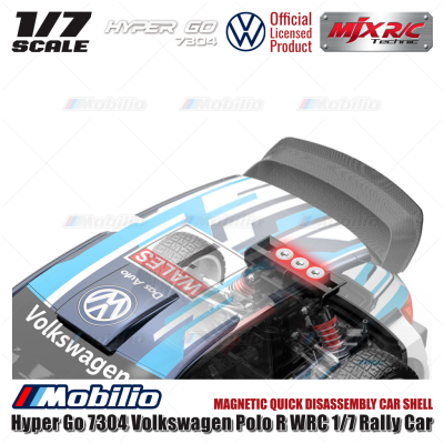 MJX Hyper Go 7304 VW Polo Brushless 1:7 Scale Drift Rally Car - 61KPH 4S LiPo without Battery & Charger