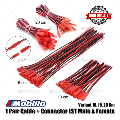 1 Set Cable & Connector JST Male Female Kabel Konektor