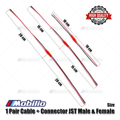 1 Set Cable & Connector JST Male Female Kabel Konektor