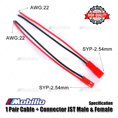 1 Set Cable & Connector JST Male Female Kabel Konektor