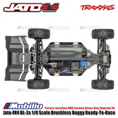 Traxxas Jato 4X4 BL-2s 1/8 Scale Brushless Buggy RTR Factory Installed 4WD Extreme Heavy-Duty Upgrade Kit