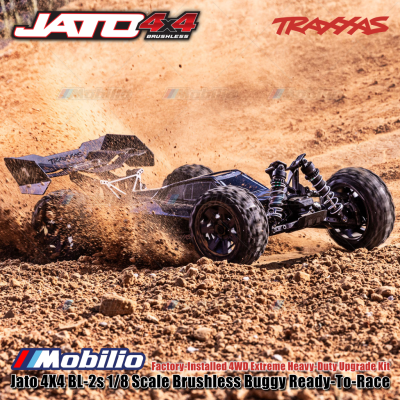 Traxxas Jato 4X4 BL-2s 1/8 Scale Brushless Buggy RTR Factory Installed 4WD Extreme Heavy-Duty Upgrade Kit