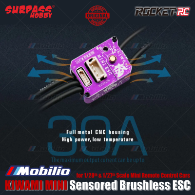 Surpass Hobby Rocket-RC KIWAMI MINI Sensored Brushless ESC for 1/28 & 1/27 Scale Mini Remote Control Cars
