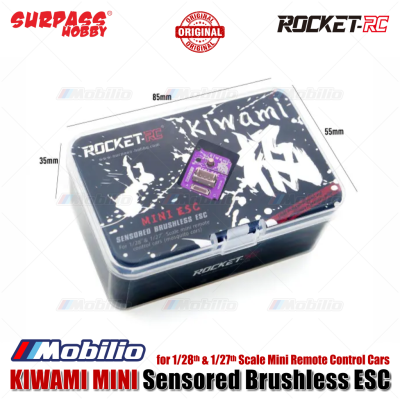 Surpass Hobby Rocket-RC KIWAMI MINI Sensored Brushless ESC for 1/28 & 1/27 Scale Mini Remote Control Cars