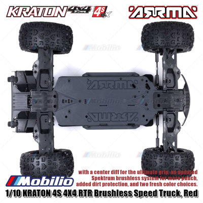 Arrma 1/10 KRATON 4S 4X4 RTR Brushless Speed Truck Red #ARA4408V2T3