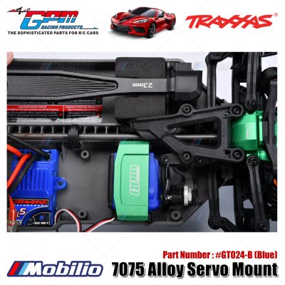 GPM Part #GT024 Aluminum 7075 Alloy Servo Mount for Traxxas 1/10 4WD Ford GT 4-TEC 2.0 / 4-TEC 3.0 / Toyota GR Supra GT4 Upgrade Parts