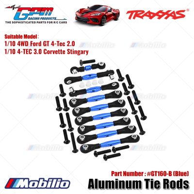 GPM Part #GT160 Aluminum Tie Rods for 1/10 Traxxas Ford GT 4-Tec 2.0 83056-4 / 4-Tec 3.0 93054-4 Upgrade Parts GPM Part #GT160 Aluminum Tie Rods for 1/10 Traxxas Ford GT 4-Tec 2.0 83056-4 / 4-Tec 3.0 93054-4 Upgrade Parts