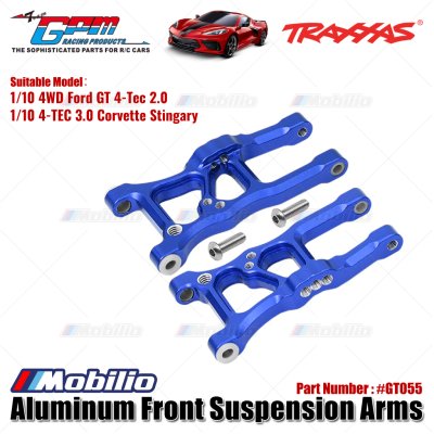 GPM Part #GT055 Aluminum Front Suspension Arms For 1/10 Traxxas Ford GT 4-Tec 2.0 83056-4 / 4-Tec 3.0 93054-4 Upgrade Parts GPM Part #GT055 Aluminum Front Suspension Arms For 1/10 Traxxas Ford GT 4-Tec 2.0 83056-4 / 4-Tec 3.0 93054-4 Upgrade Parts