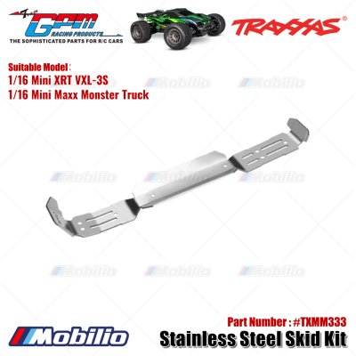 GPM Part #TXMM333 Stainless Steel Skid Kit for Traxxas 1/16 Mini XRT VXL 3S / Mini Maxx Monster Truck Upgrade Parts GPM Part #TXMM333 Stainless Steel Skid Kit for Traxxas 1/16 Mini XRT VXL 3S / Mini Maxx Monster Truck Upgrade Parts