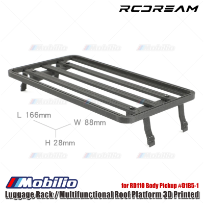 RCDream Luggage Rack / Multifunctional Roof Platform 3D Printed for RD110 Body Pickup #D1B5-1