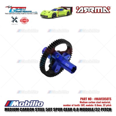 GPM Part #MAVE050TS Medium Carbon Steel 50T Spur Gear 0.8 Module/32 Pitch Arrma Kraton 4X4 4S BLX Monster Truck