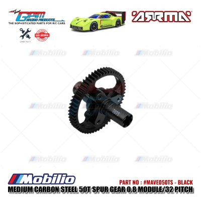 GPM Part #MAVE050TS Medium Carbon Steel 50T Spur Gear 0.8 Module/32 Pitch Arrma Kraton 4X4 4S BLX Monster Truck