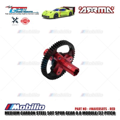 GPM Part #MAVE050TS Medium Carbon Steel 50T Spur Gear 0.8 Module/32 Pitch Arrma Kraton 4X4 4S BLX Monster Truck