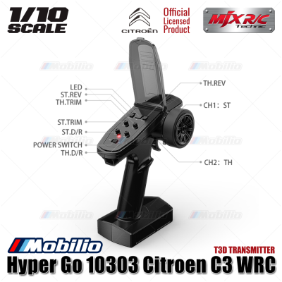 MJX Hyper Go 10303 (DC) 70KPH Brushless 1:10 Scale Citroen C3 WRC Rally Car with Battery 2S 5000 and Charger