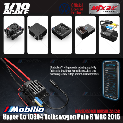 MJX Hyper Go 10304 (DC) 70KPH Brushless 1:10 Scale VW Polo Rally Car with Battery 2S 5000 and Charger