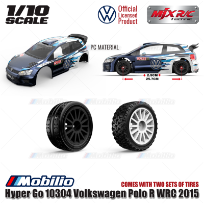 MJX Hyper Go 10304 (DC) 70KPH Brushless 1:10 Scale VW Polo Rally Car with Battery 2S 5000 and Charger