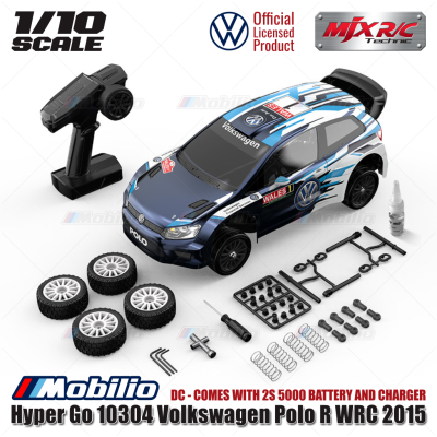 MJX Hyper Go 10304 (DC) 70KPH Brushless 1:10 Scale VW Polo Rally Car with Battery 2S 5000 and Charger