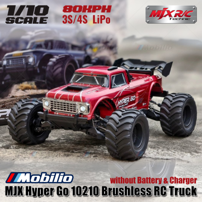 MJX Hyper Go 10210 1/10 Brushless RC Truck Grey / Red - 80KPH 3S / 4S LiPo without Battery & Charger