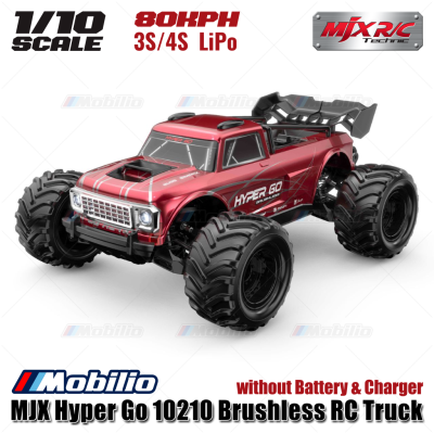 MJX Hyper Go 10210 1/10 Brushless RC Truck Grey / Red - 80KPH 3S / 4S LiPo without Battery & Charger