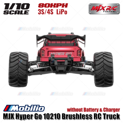 MJX Hyper Go 10210 1/10 Brushless RC Truck Grey / Red - 80KPH 3S / 4S LiPo without Battery & Charger