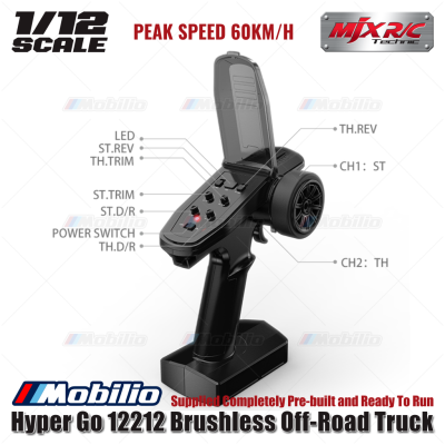 MJX Hyper Go 12212 65KPH Brushless 1:12 Scale Truck Ready To Run RTR