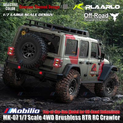 Rlaarlo MK-07 1/7 Scale 4WD Brushless RTR 2.4GHz RC Crawler Hand-Painted Dinosaur Themed Design Adventure Remote Control