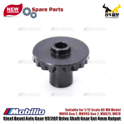 Spare Part Steel Bevel Axle Gear 9T/20T Drive Shaft Gear Set 4mm Output for 1/12 Scale RC MN Model MN98 MN99S Gen 2 MN82S MN78
