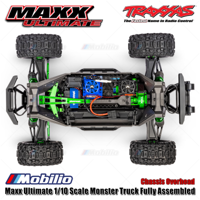 Traxxas 89087-4 Maxx Ultimate 1/10 Scale Monster Truck Fully Assembled RTR Ready-To-Race RC with TQi 2.4 GHz Radio System VXL-4S Brushless Power System