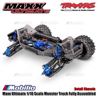 Traxxas 89087-4 Maxx Ultimate 1/10 Scale Monster Truck Fully Assembled RTR Ready-To-Race RC with TQi 2.4 GHz Radio System VXL-4S Brushless Power System