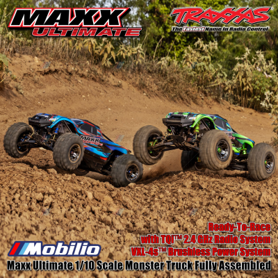 Traxxas 89087-4 Maxx Ultimate 1/10 Scale Monster Truck Fully Assembled RTR Ready-To-Race RC with TQi 2.4 GHz Radio System VXL-4S Brushless Power System